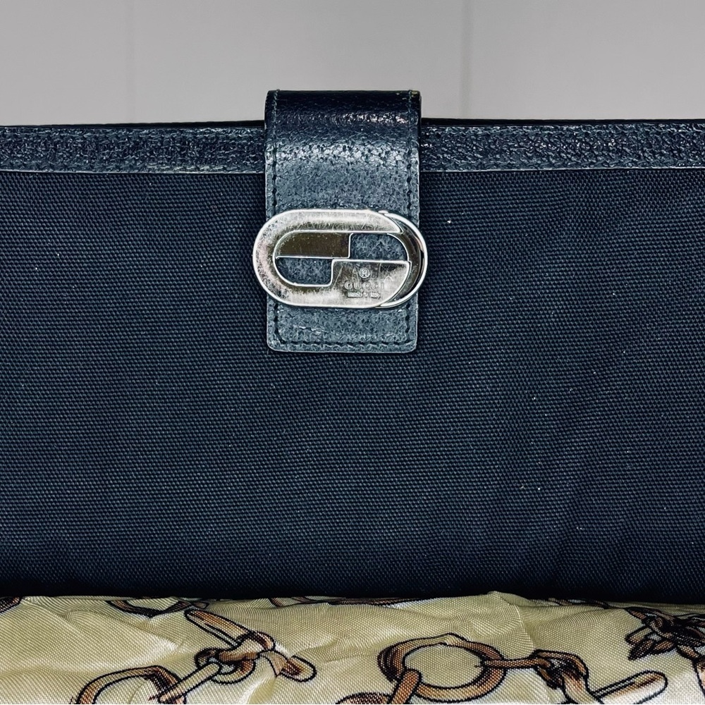 Gucci Black Vintage Long Wallet